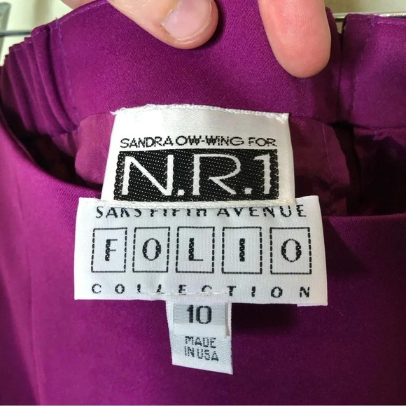 Vintage Sandra Ow-Wing for N.R.1 Magenta Skirt Size 10 - Picture 4 of 6